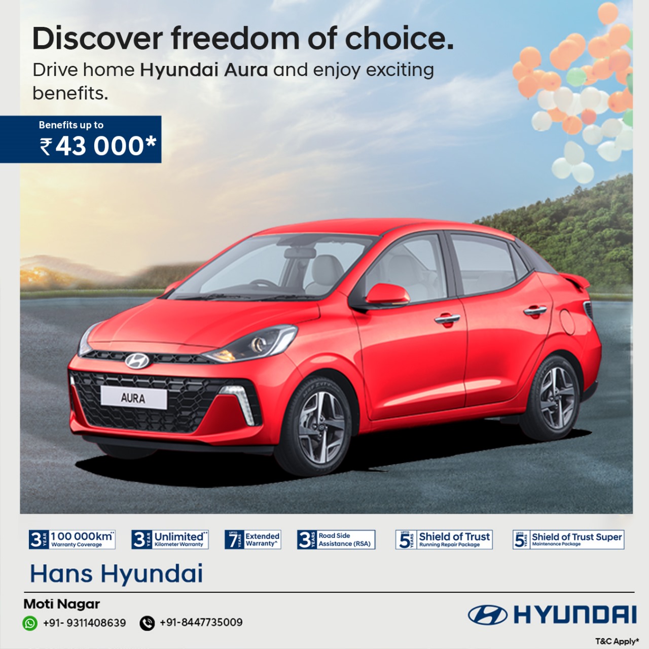 Hyundai Aura Offers