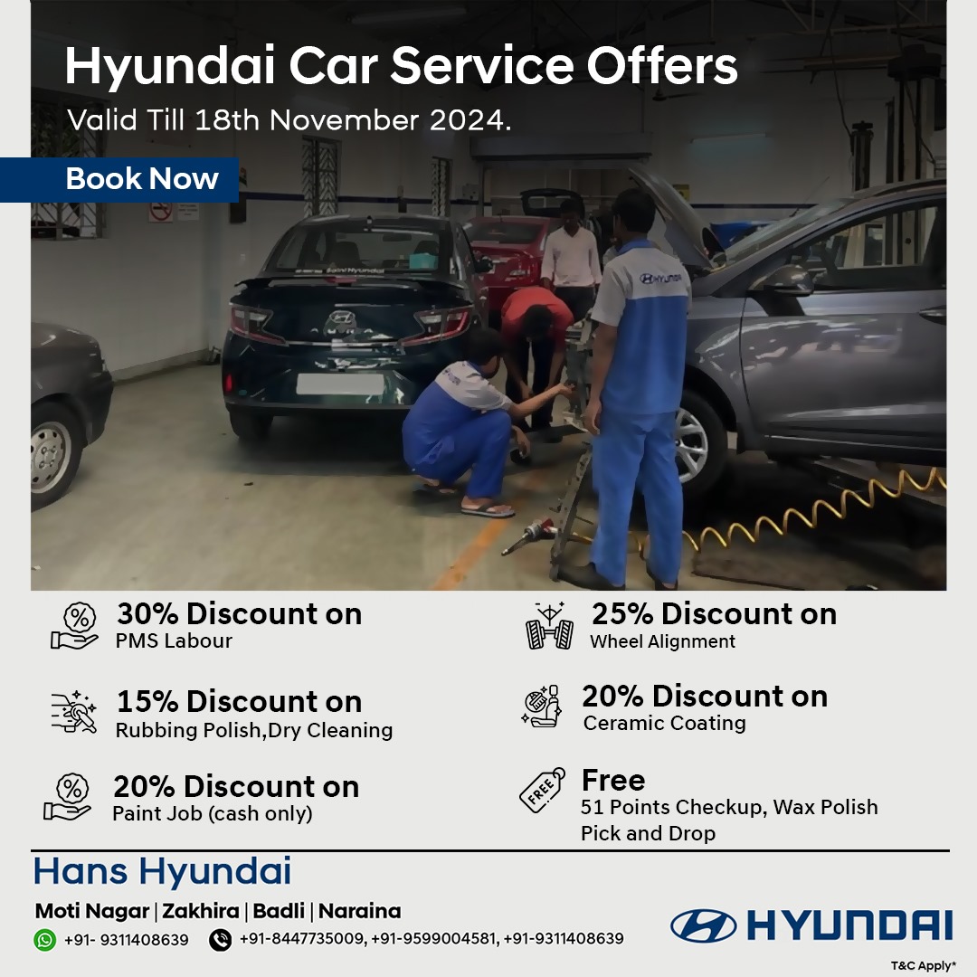 Hyundai Car Service Offers Car Offers