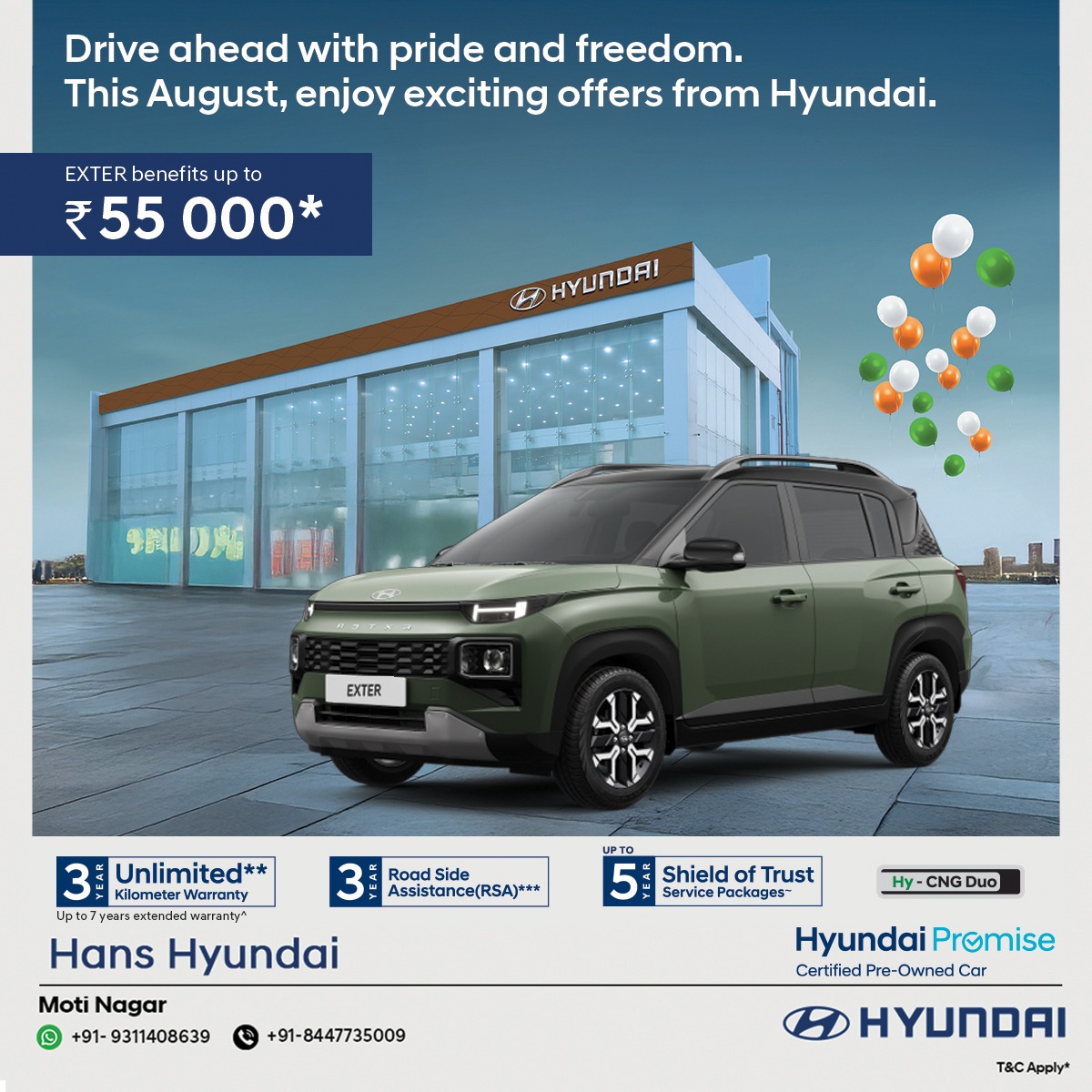  Hyundai Exter – Benefits up to ₹55,000 Car Offers