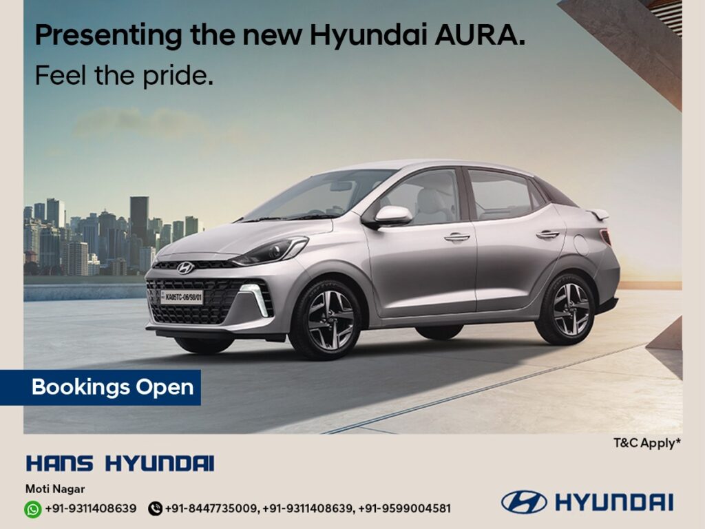 Hyundai Aura features and on-road Price in Delhi